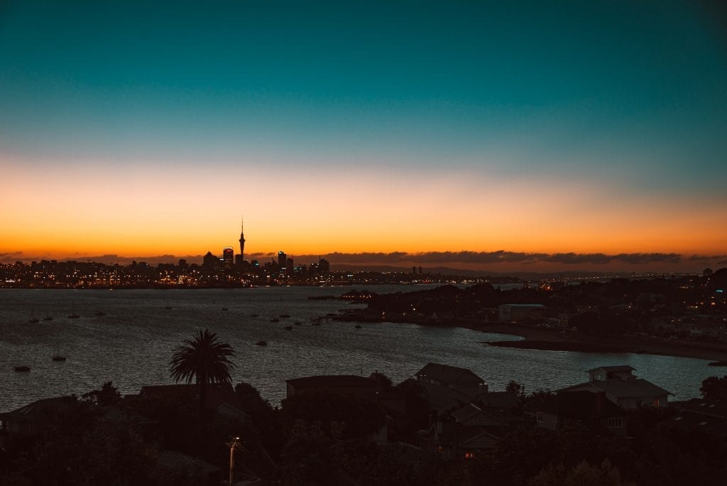 the sunset from north head devonport